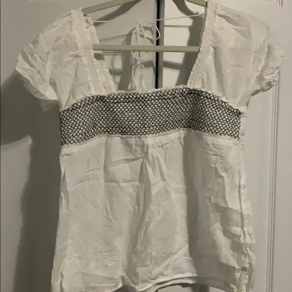 White summer cotton blouse